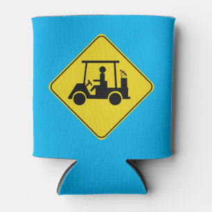 Porta-lata Sinal de Precaução Cruzando Carrinho de Golfe Amar