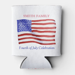 Porta-lata Sinalizador Americano Personalizado de Aquarela Am