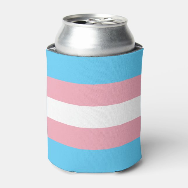 Porta-lata Sinalizador do Orgulho Transgênero (Can Front)