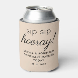 Porta-lata Sip Sip Hooray Casamento Favor Amêndoa Engraçado