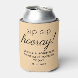 Porta-lata Sip Sip Hooray Casamento Favor Tuscan Engraçado