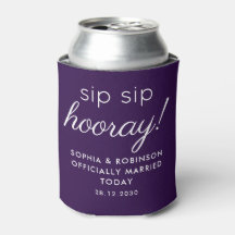 Sip Sip Hooray Weding Favorece Royal Purple Funny