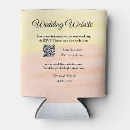 Porta-lata Site de casamento adicionar código Q R digitalizaç