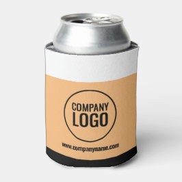 Porta-lata Site de logotipo da empresa negra de pêssego branc