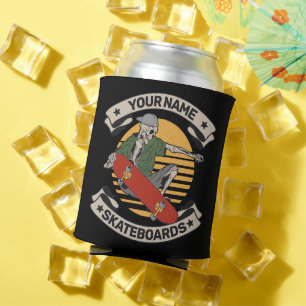 Porta-lata Skateboard Personalizada Pega Pele Prendendo Pele