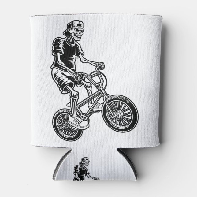 Porta-lata Skeleton Biking Skeleton toca bicicleta (Frente)