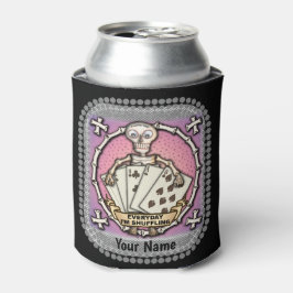 Porta-lata Skeleton Gambler pode resfriar