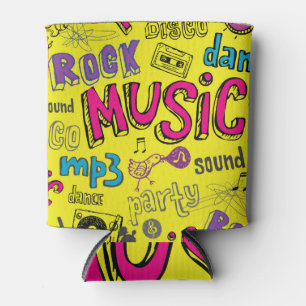 Porta-lata Sketchy Music Doodles - Fundo Invisível