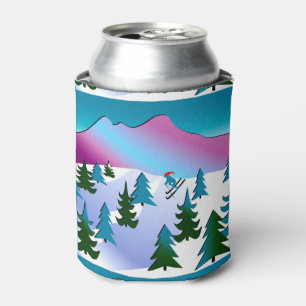 Porta-lata Ski Slope Winter Can Cooler