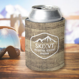 Porta-lata Ski Vermont Rustic Killington Stowe Stratton Wood