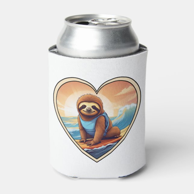Porta-lata Sloth Surfing (Can Front)