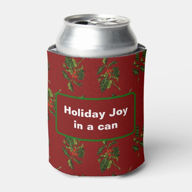 Porta-lata Snarky Holiday Holly (Can Front)