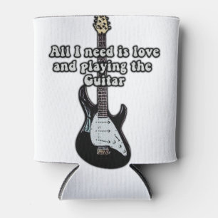 Porta-lata Só preciso de amor e de tocar violão.
