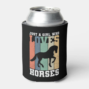 Porta-lata Só uma garota que ama Cavalos Cavalo-Vintage Re