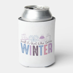 Porta-lata Só uma garota que ama Design de sazonal de inverno