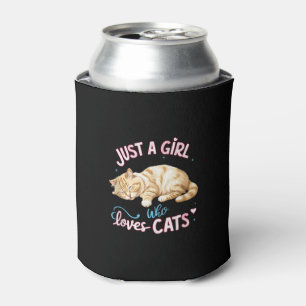 Porta-lata Só Uma Menina Que Ama Um Gatinho Bonito Para O Fil