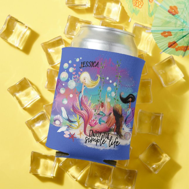 Porta-lata Sob O Mar De Turquesa Roxa Do Oceano Sereia (Verão in situ)