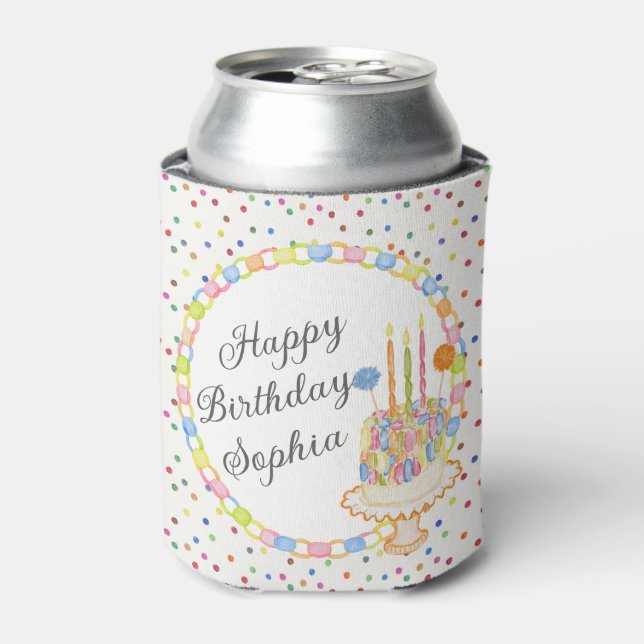 Porta-lata Sobremesa de Aniversário Confete (Can Front)