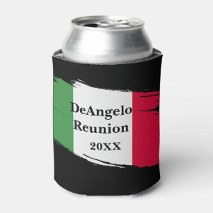 Porta-lata Sobrenome Italiano Nome Bandeira Personalizada Cor