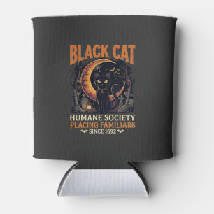 Porta-lata Sociedade Humana Black Cat Halloween Crescente Lua