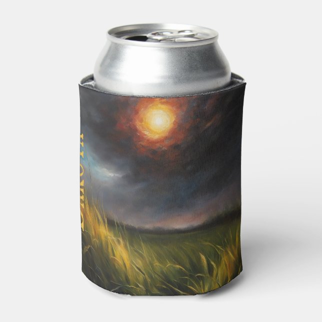 Porta-lata Solar Eclipse Grassland Prairie Adicionar Nome (Can Front)