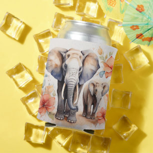 Porta-lata Soletra-Elefante Única, Mãe e Criança, Floral