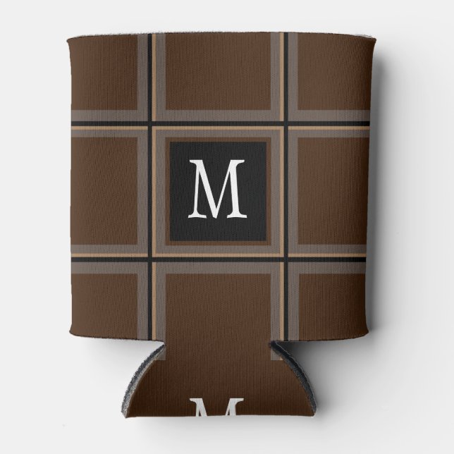 Porta-lata Solteiro Castanho-escuro,  Personalizado, Strike I (Frente)