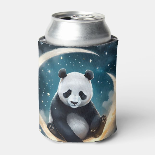 Porta-lata Sonhando à Lua: Serenada Celestial de Panda (Can Front)