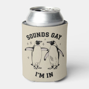 Porta-lata Sons De Pinguim Gay Soam Gays Estou Dentro Vintage