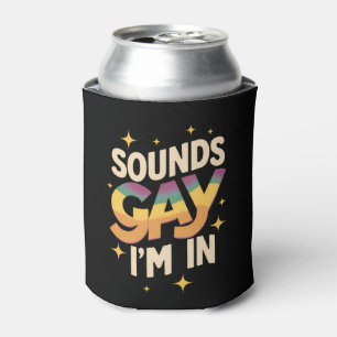 Porta-lata Sons Groovy São Gays Estou no Orgulho LGBT em Arco