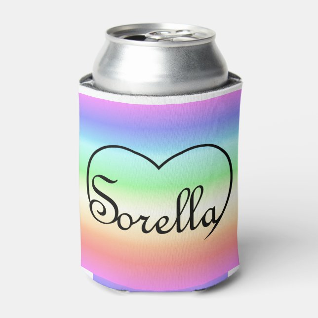 Porta-lata Sorella Italiana Irmã Irmã Arco-Íris (Can Front)