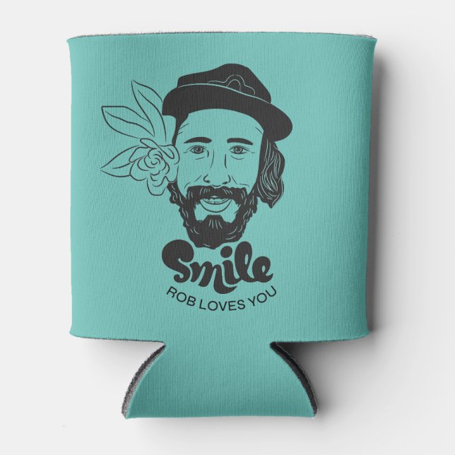 Porta-lata Sorria Rob te ama (Frente)