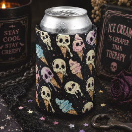 Porta-lata Sorvete de Caveira Verão Goth Assustador