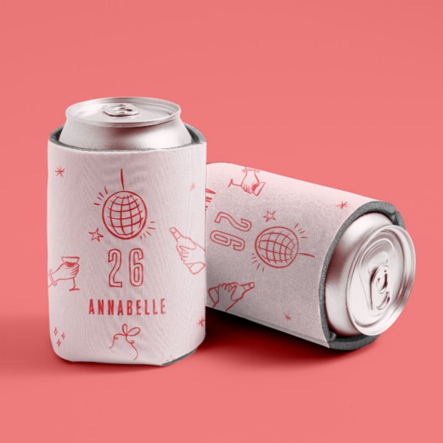 Porta-lata sorvete de natação desenhado à mão (Criador carregado)