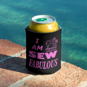 Porta-lata Sou Pouco Fabuloso Em Preto E Rosa