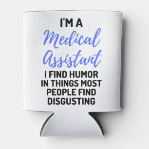 Porta-lata Sou uma assistente médica, encontro humor em coisa