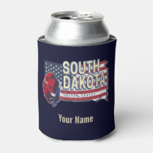 South Dakota Estados Unidos Retro State Map Vintag