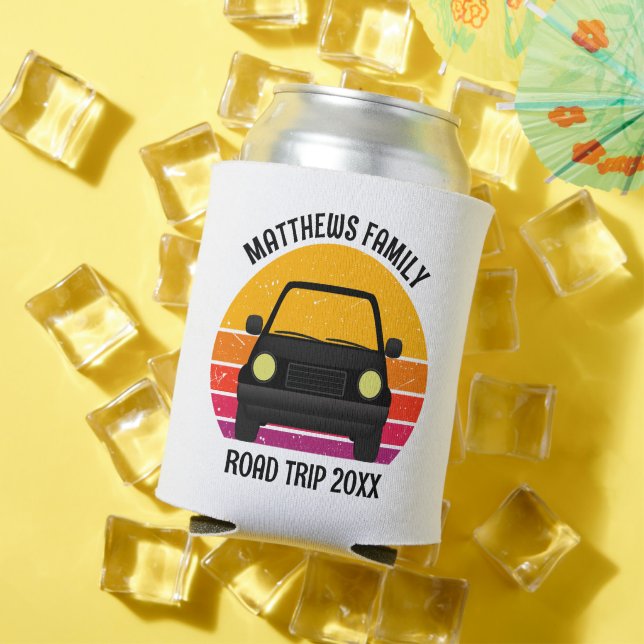 Porta-lata Spring Break Road Trip Sunset Customized (Verão in situ)