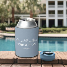 Porta-lata Sr. e Sra. Elegant Simple | Azul poeirento