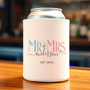 Porta-lata Sr. & Sra. Newlypoud Favor De Casamento Obrigado