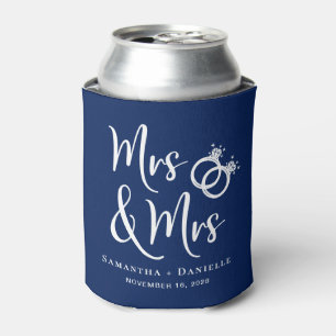 Porta-lata Sra. Lésbica Marinho Blue Wedding Favor