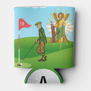 Porta-lata SS. Andrew & Jude com 2 Golfistas Masculinos