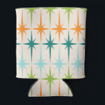 Porta-lata Starbursts Geométricos Vintage podem resfriar<br><div class="desc">Vintage. Geometria. Estrelas. Se você ama qualquer uma dessas palavras, este retrô Vintage Geométrico Starbursts Can Cooler é para você. Este design moderno de meio século de apresenta um fundo creme com filas de tartaruga, verde limão, laranja e rajadas de estrelas. Este design de modelo é muito parecido com o...</div>