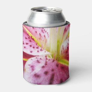 Porta-lata Stargazer Lily Bright Magenta Floral