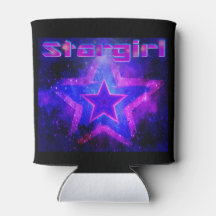 StarGirl - Purple E Black Koozie