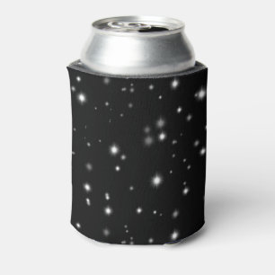 Porta-lata Starlight Sparkles Black and White Stars