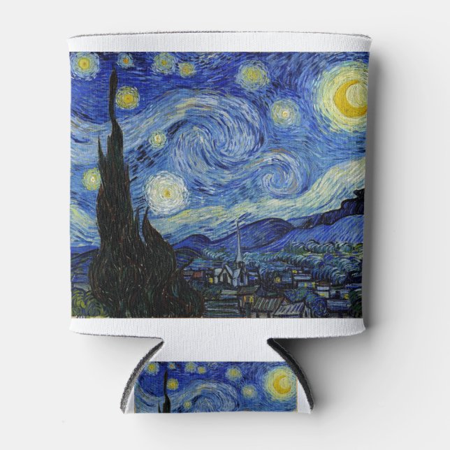 Porta-lata Starry Night por Vincent Van Gogh (Frente)