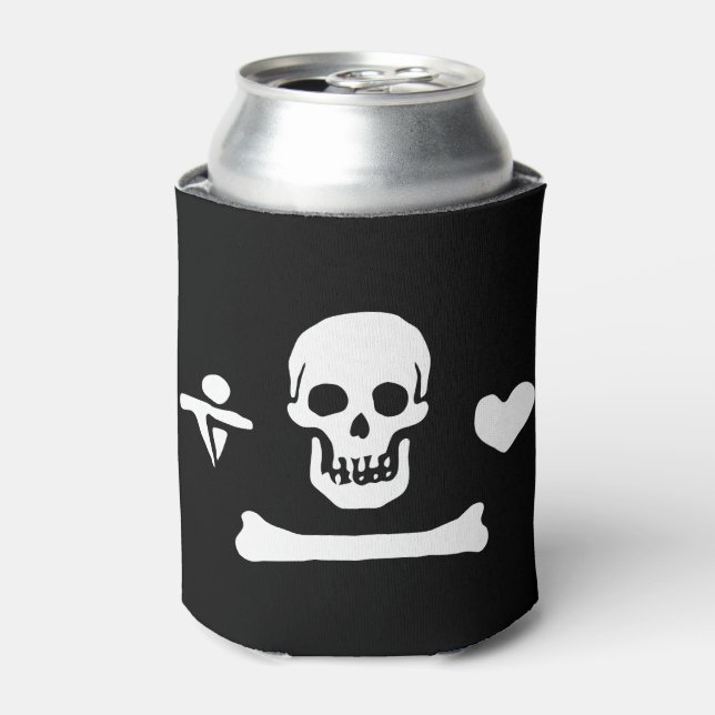 Porta-lata Stede Bonnet Pirate Flag Jolly Roger (Can Front)