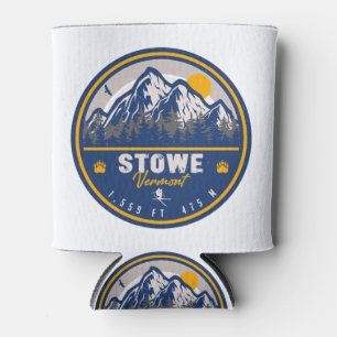 Porta-lata Stowe Mountain Vermont Retro Sunset Ski Souvenir