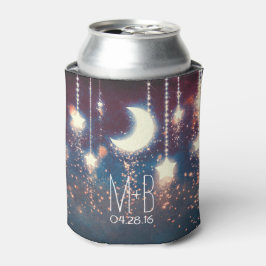 Porta-lata String of Lights Night Stars Moon
